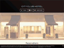 Tablet Screenshot of cityclubhotel.com